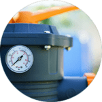 Manometer filtration gauge image up close